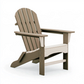 Fauteuil Adirondack 83 x 76 x 96 cm en polyéthylène taupe pour extérieur